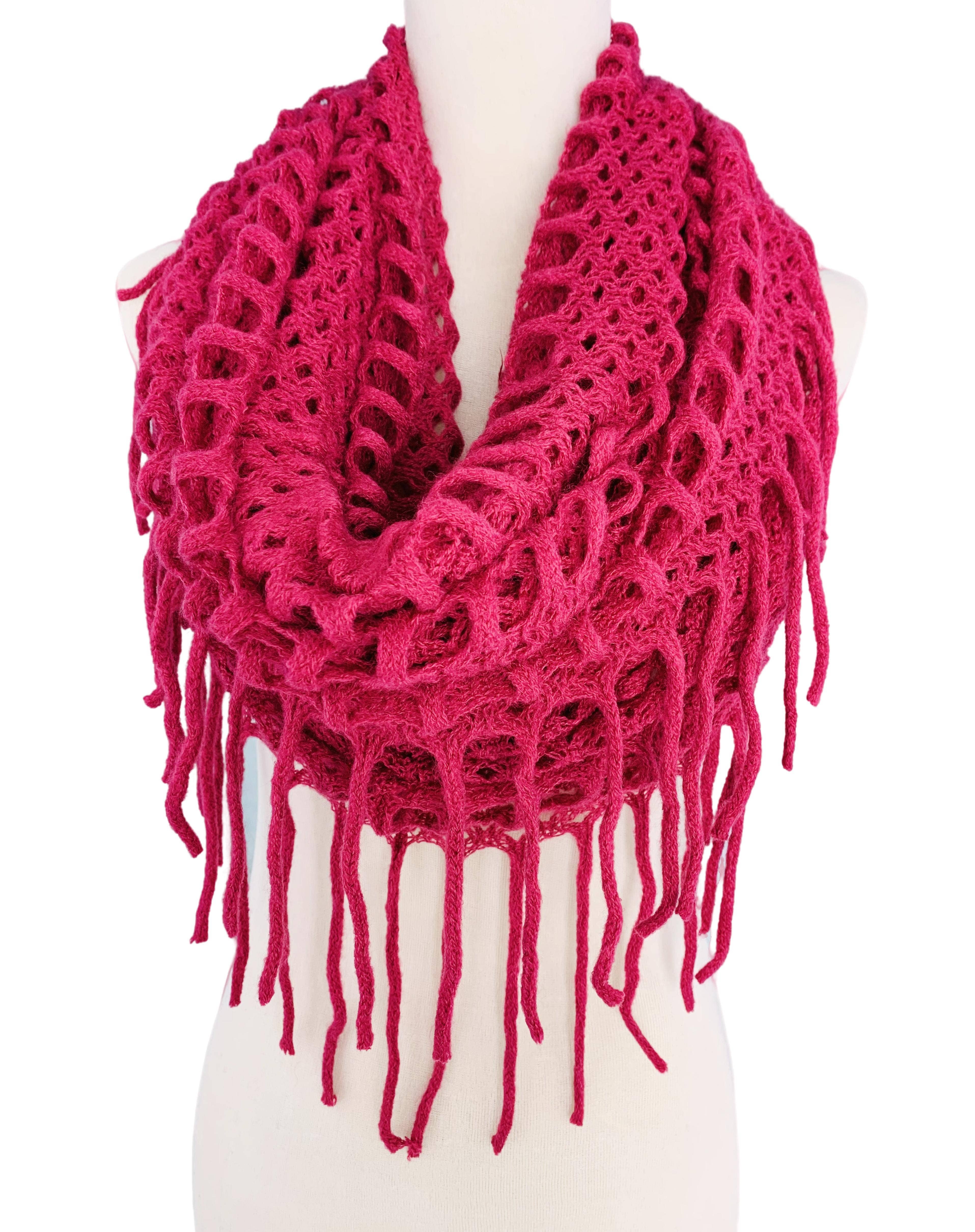 JC Sunny Fashion - Wholesale Scarf - Women's - Magic Tubular Knit Scarf with Transformable Loop Design2