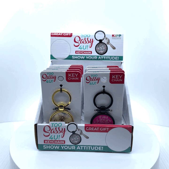 Novelty Brands - Wholesale Keychain - Unisex - Sweet N Sassy Metal Key Chain Assortment BULK - 12/Display2