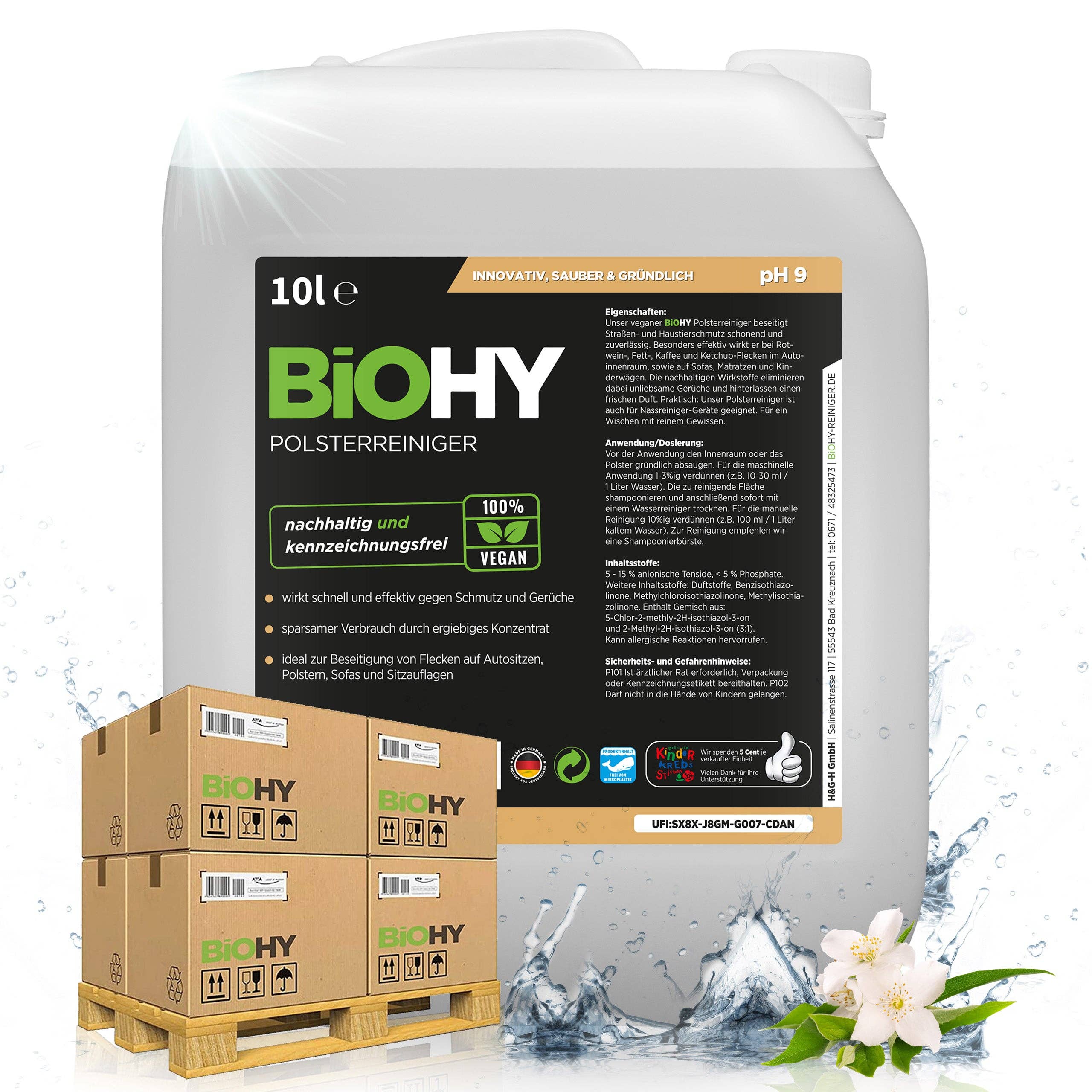 BiOHY - Wholesale Protein/Superfood Powder - BiOHY Upholstery Cleaner, Textile Cleaner, Upholstery Cleaning Agent, Sofa Cleaner, B2B10