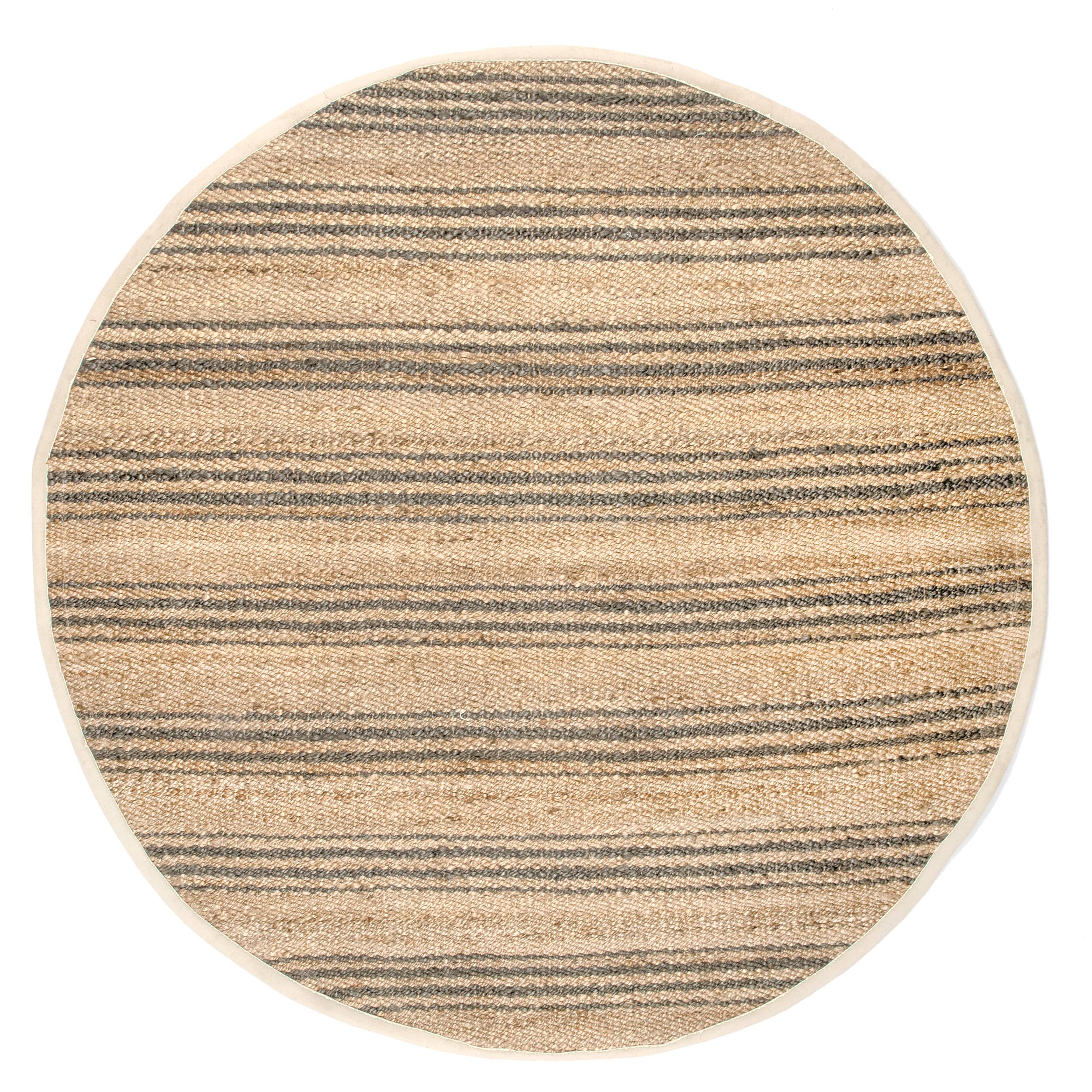 Natural Sycamore Striped Jute Area Rug for wholesale on Faire4