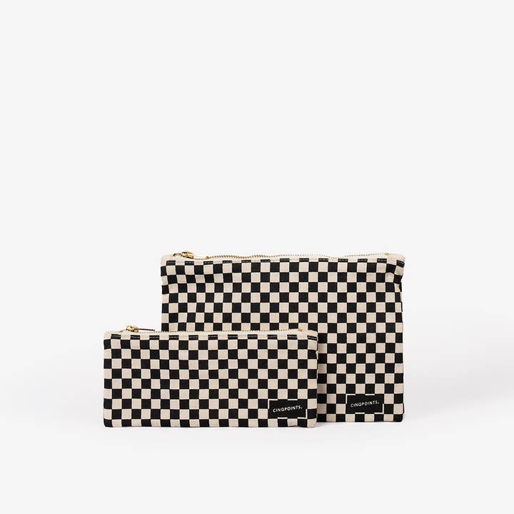 Cinqpoints – Bolsa/estojo para lápis por atacado – Estojo pequeno xadrez para lápis - presente de Natal2