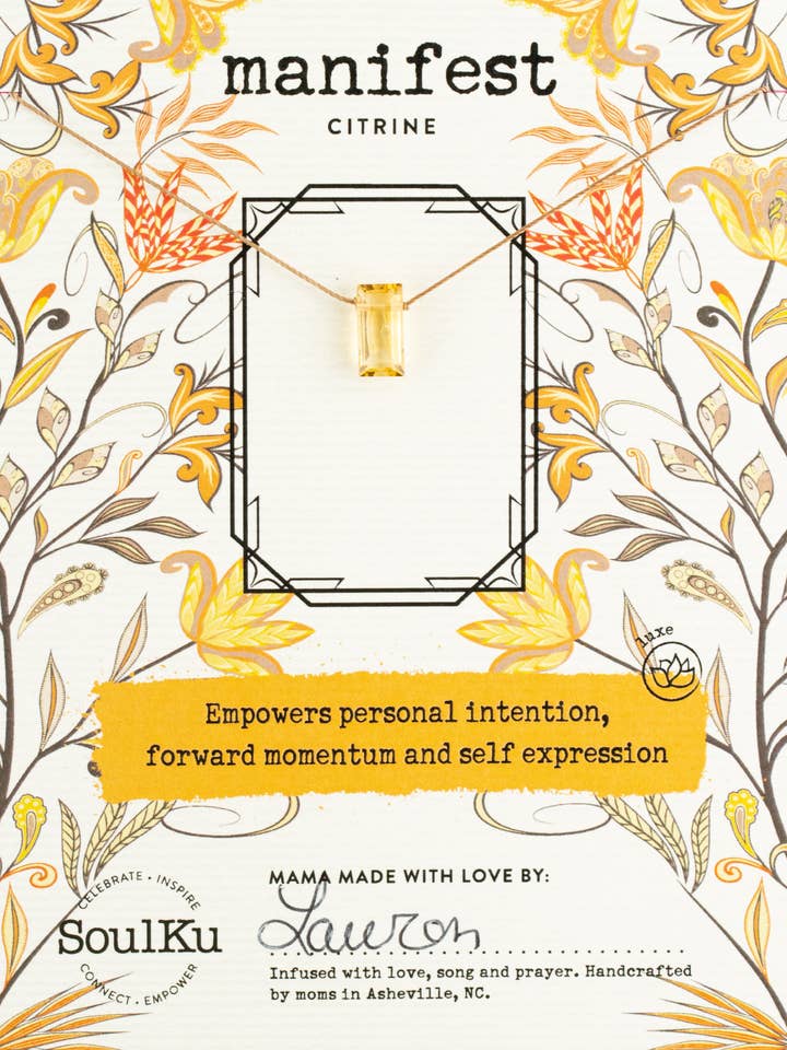 Citrine Refined Necklace for Manifest for wholesale by SoulKu