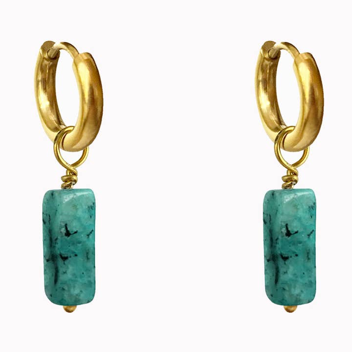 Marble Blue guldringøreringe for engroshandel hos Don' aparte