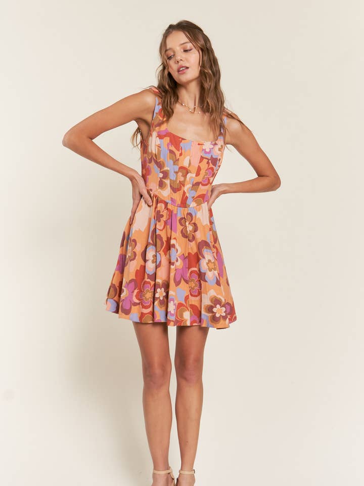 In the Beginning - Wholesale Dress - Women's - Apricot Mini Dress