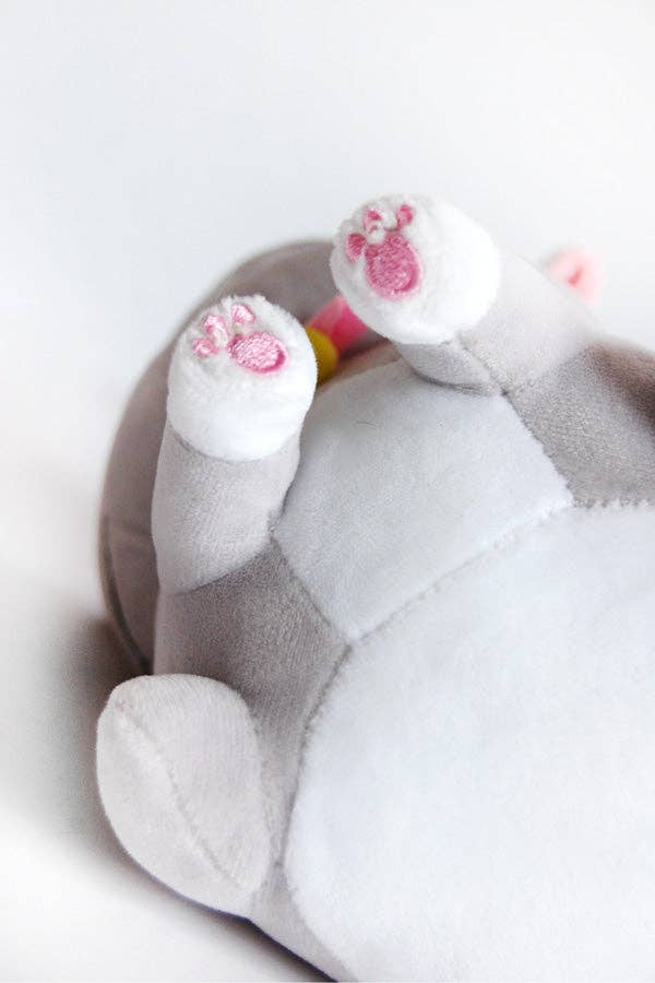 Floral Frolic - Vente Peluche – enfant et bébé - Peluche Angry Cat - Version Tabby grise3