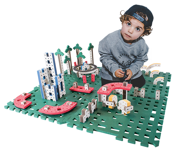 BAKOBA - Vendita all'ingrosso Set di costruzioni - Bambini - Base di costruzione, piastre di gommapiuma per area gioco, 4 pezzi4