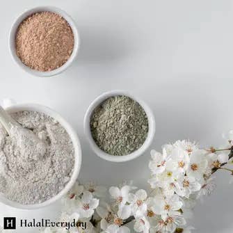 HalalEveryDay – wholesale Skincare face mask – Bentonite (Indian Healing), Moroccan (Red-Rhassoul) & Europe3