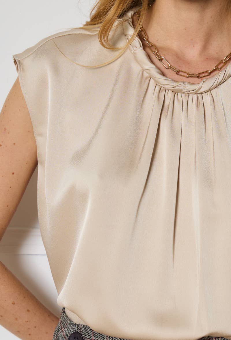 LULUMARY - Wholesale Blouse - Women's - Satin top H161A1