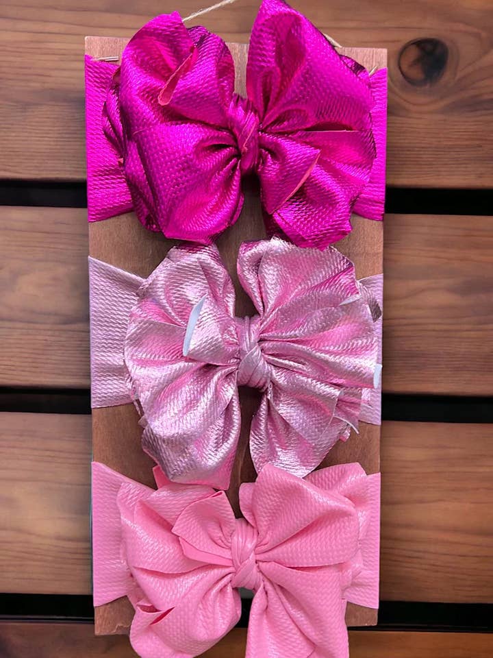 Bandeau tendance imprimé à faux pompons métallisés et mats pour la vente par Kids Charm Online