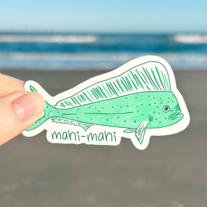 Mahi-Mahi Sticker, Marine Life Sticker, Ocean Life, Fish Art for wholesale by 25 Sweetpeas