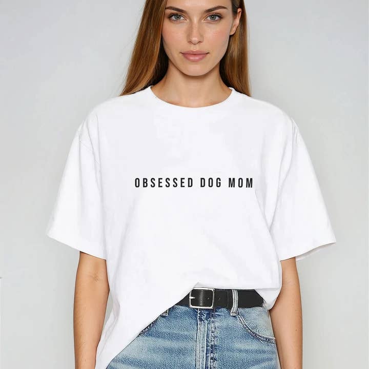 Obsessed Dog Mom Oversized Tee for wholesale by House of Lulu