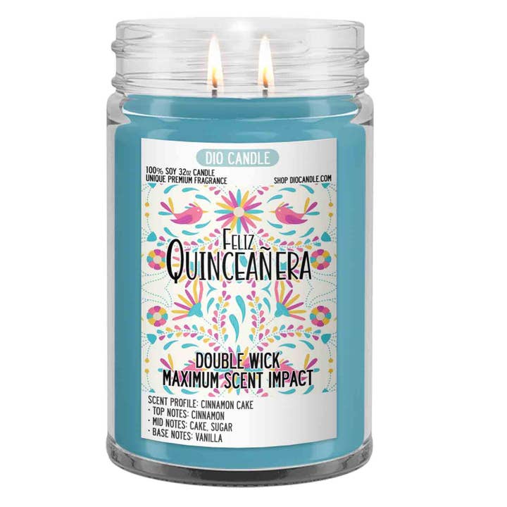 Dio Candle Company - Wholesale Jar/Filled Candle - Quinceañera Birthday Candle1