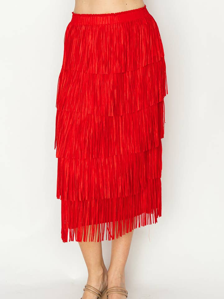 Joh Apparel - Wholesale Skirt - Women's - Jayleen Fringe Skirt5