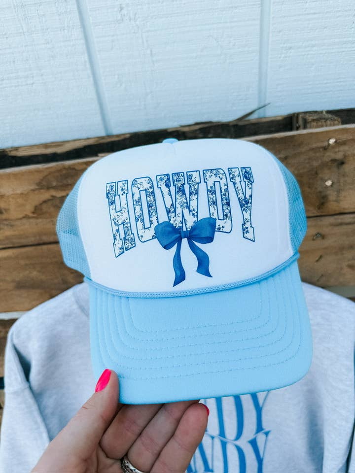 COQUETTE HOWDY CAP: BLUE for wholesale by The Walking A