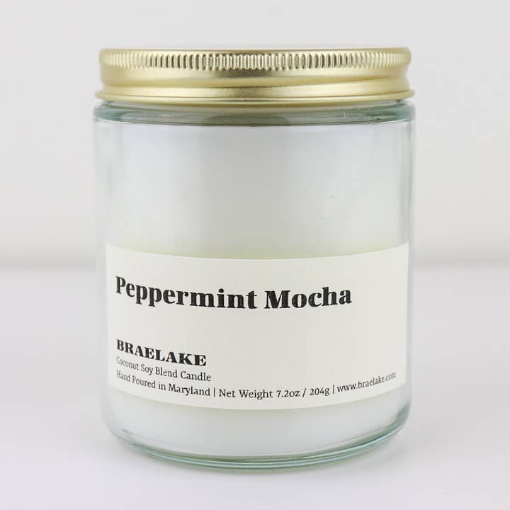 Peppermint Mocha Candle for wholesale by Braelake Studio