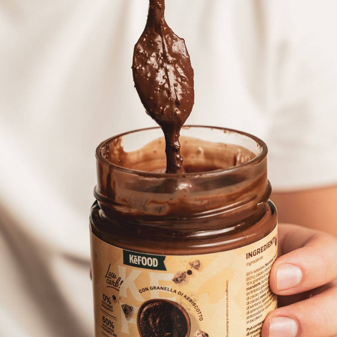 KeFood – Engroshandel Cookie – KETOCIOK KIKS 250G HASSENØDDECREME IGP KAKAO OG KIKSEGRYN6