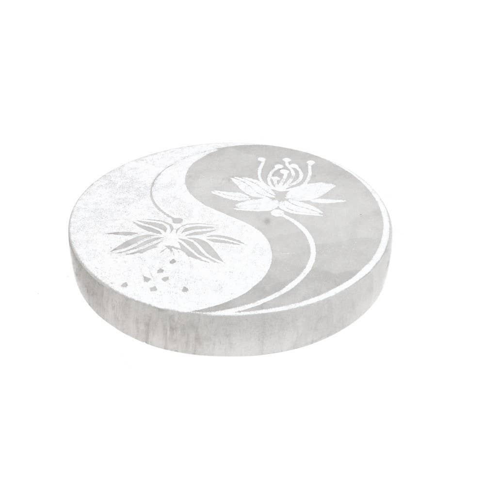 Vives de la Cortada S.L - Wholesale Spiritual Stone/Crystal - Extra Yin and Yang Circular Selenite Plate1