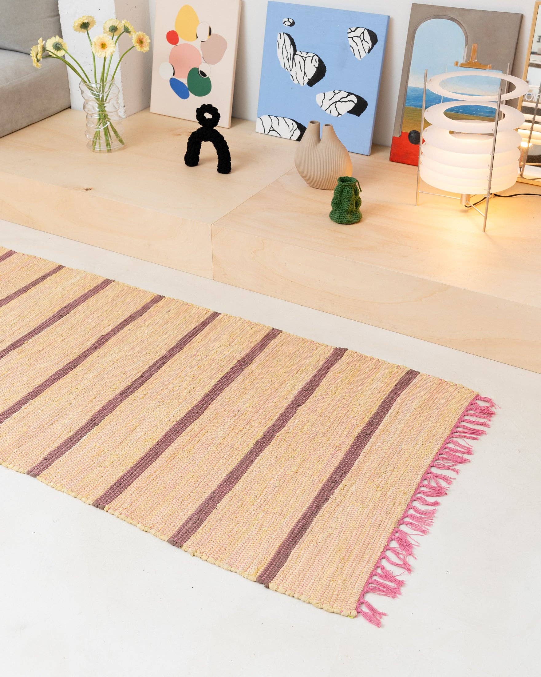 Tarta Gelatina - Venta al por mayor Alfombra pequeña - Alfombra reciclada artesanal18