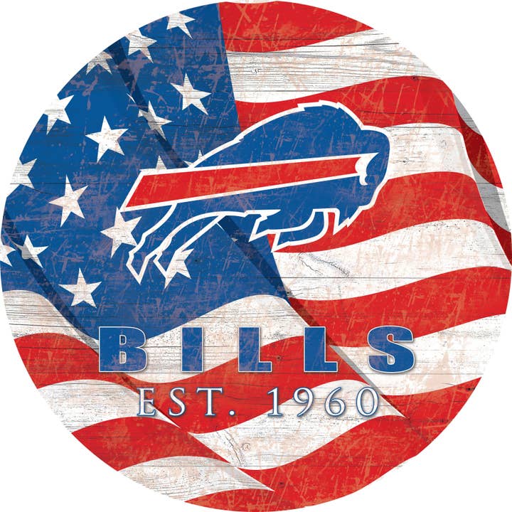 Buffalo Bills Team Color Flag Circle for wholesale by Fan Creations