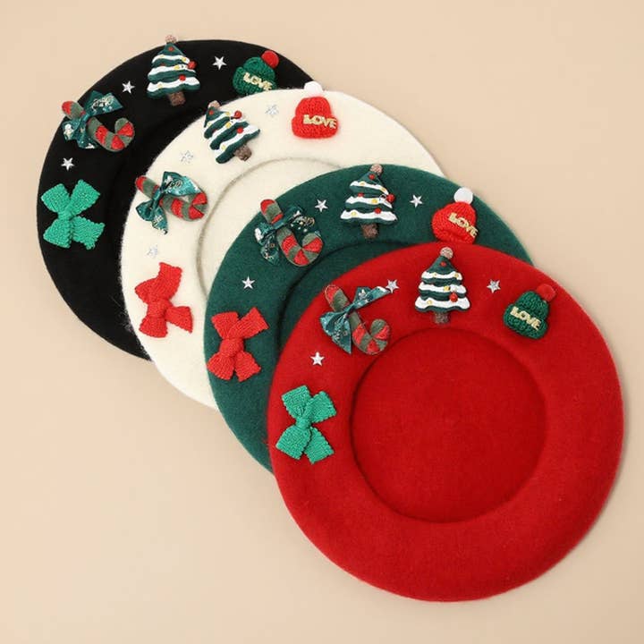NEW FASHION WARM CHRISTMAS BERET_CWAH04515 for wholesale by DOUBLJU