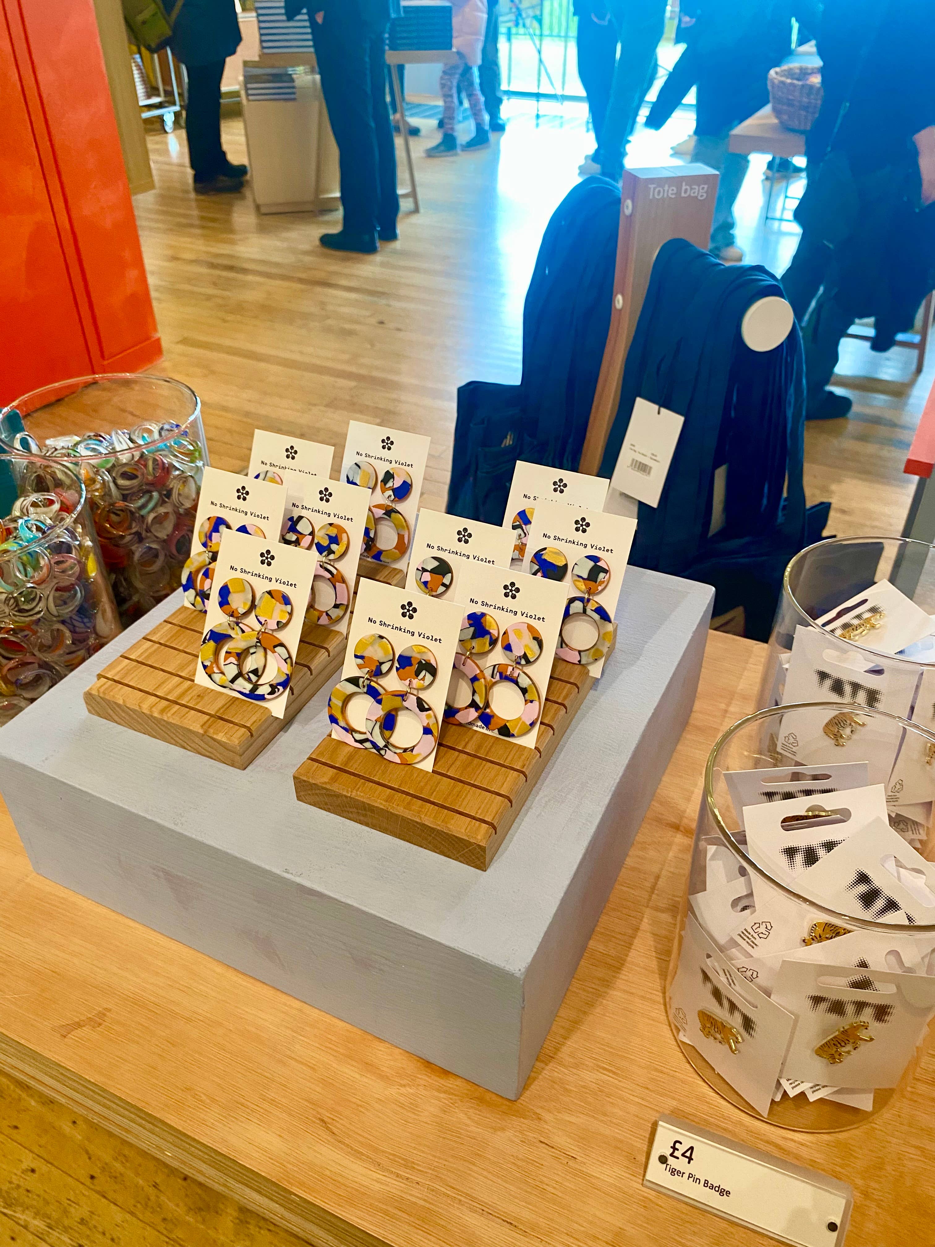 No Shrinking Violet - Wholesale Dangle Earrings - Landscape - Medium Hoop Earrings3