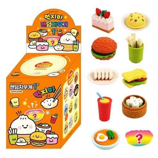 K_Wonderland - Wholesale Eraser - Yummy Snack Miniature Random Eraser Box