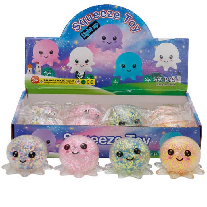 Assorted Clear Octopus Colorful Foam Ball Squishy for wholesale on Faire