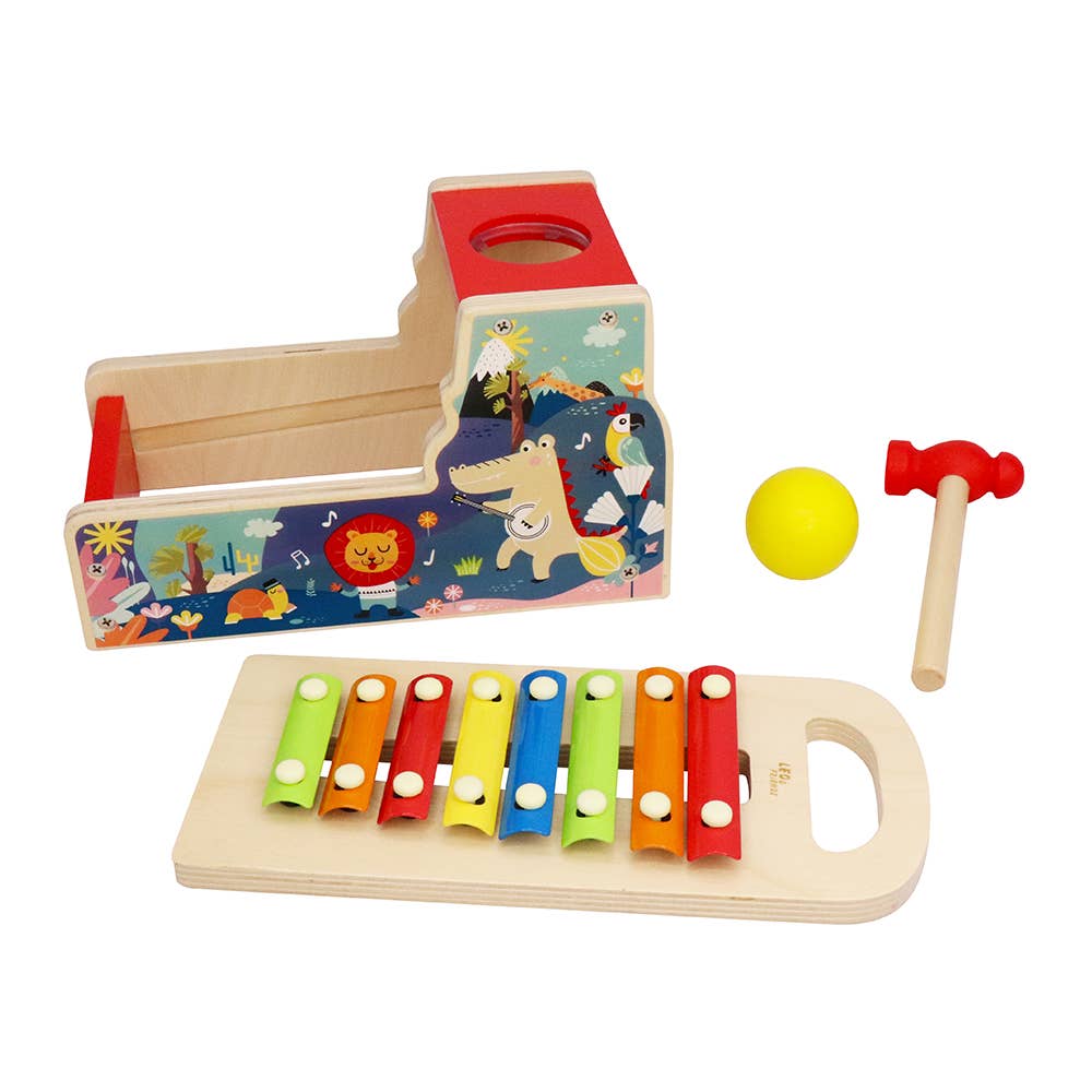 Leo & Friends - Wholesale Musical Toy - Kids & Baby - Leo & Friends Pound & Tap Xylophone with Slide-Out Xylophone3