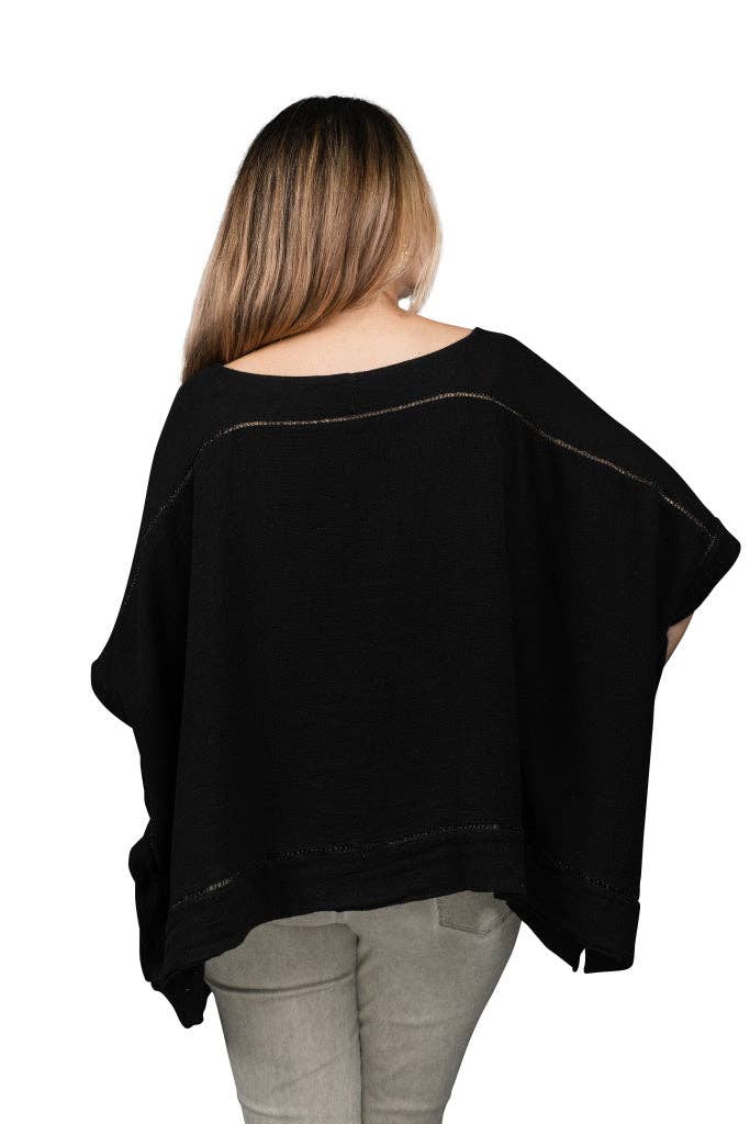 TINA Stephens Italy/Tees By Tina - Vente Chemisier – femme - Haut Ali Lin-Co Line Detail (BQ169)6