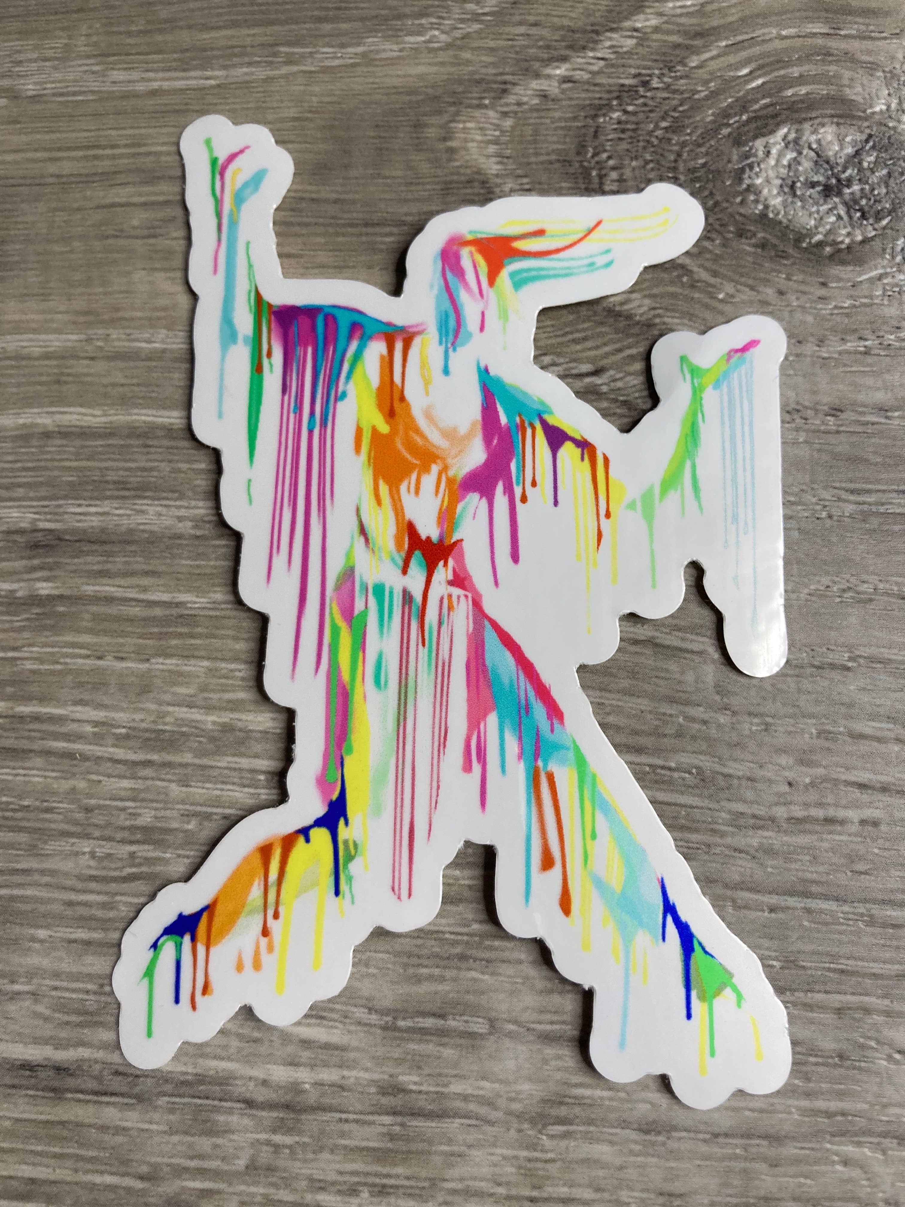 Denali & Co. - Wholesale Sticker - Colorful Drip Art Dancer Sticker – 2.6” x 4” Vinyl Sticker2