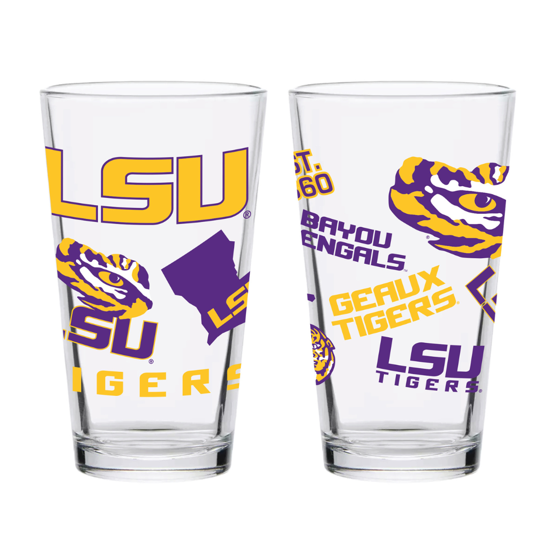 Indigo Falls - Wholesale Beer Glass/Mug - 16oz LSU Tigers Medley Pint Glass2