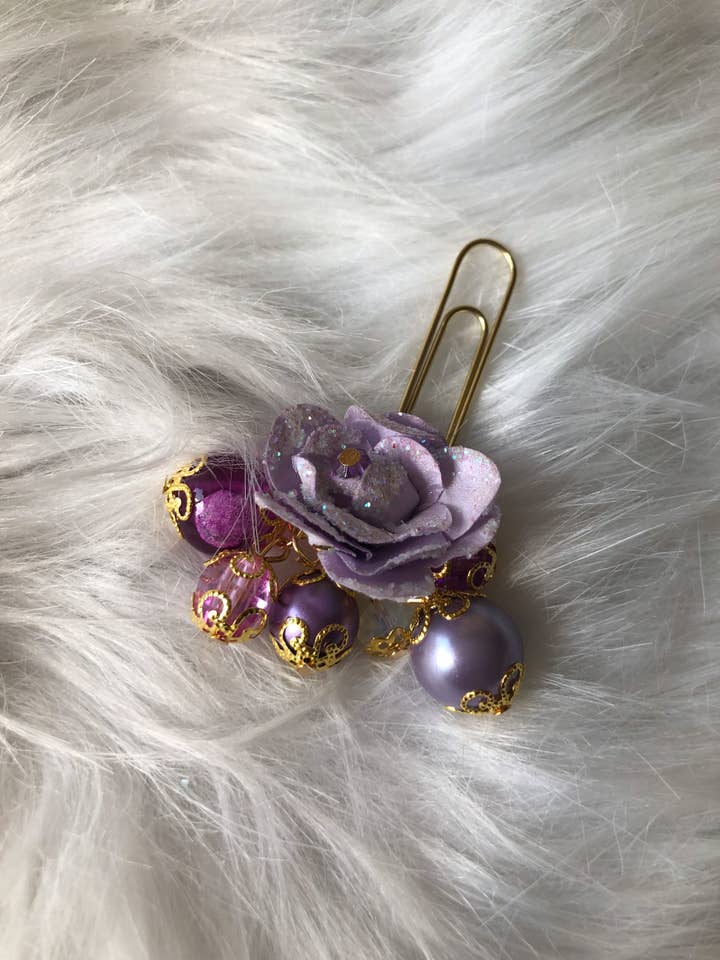 Clipe de papel coleção rosa roxo por atacado de Mimi Mira Creations