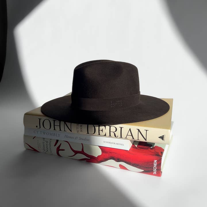 Americo Hat Company - Vente Chapeau en feutre – unisexe - Fedora à bord plat en laine « Domenico »4