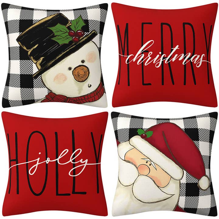 ACCITY - Wholesale Throw Pillow Cover - CHRISTMAS TREE SNOWFLAKE HOME PILLOWCASE_CWMM1381