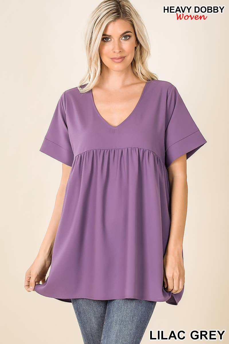 ASHMOCHA  `.42POPS EMPIRE WAIST SHIRRING TUNIC for wholesale on Faire6