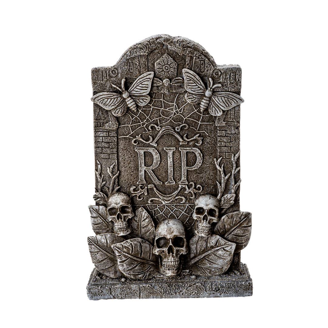 Pacific Trading - Wholesale Decorative Tabletop Object - RIP Skull Tombstone Halloween1