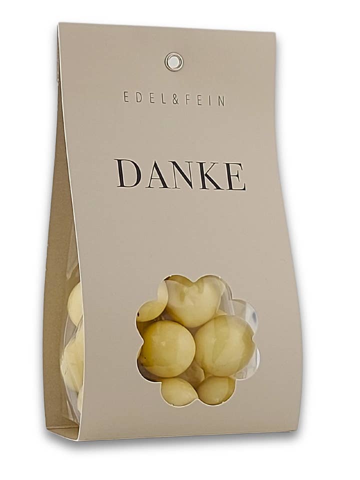 Thank you - Edel & Fein - Yoghurt chocolate with hazelnuts for wholesale by Feinkostina