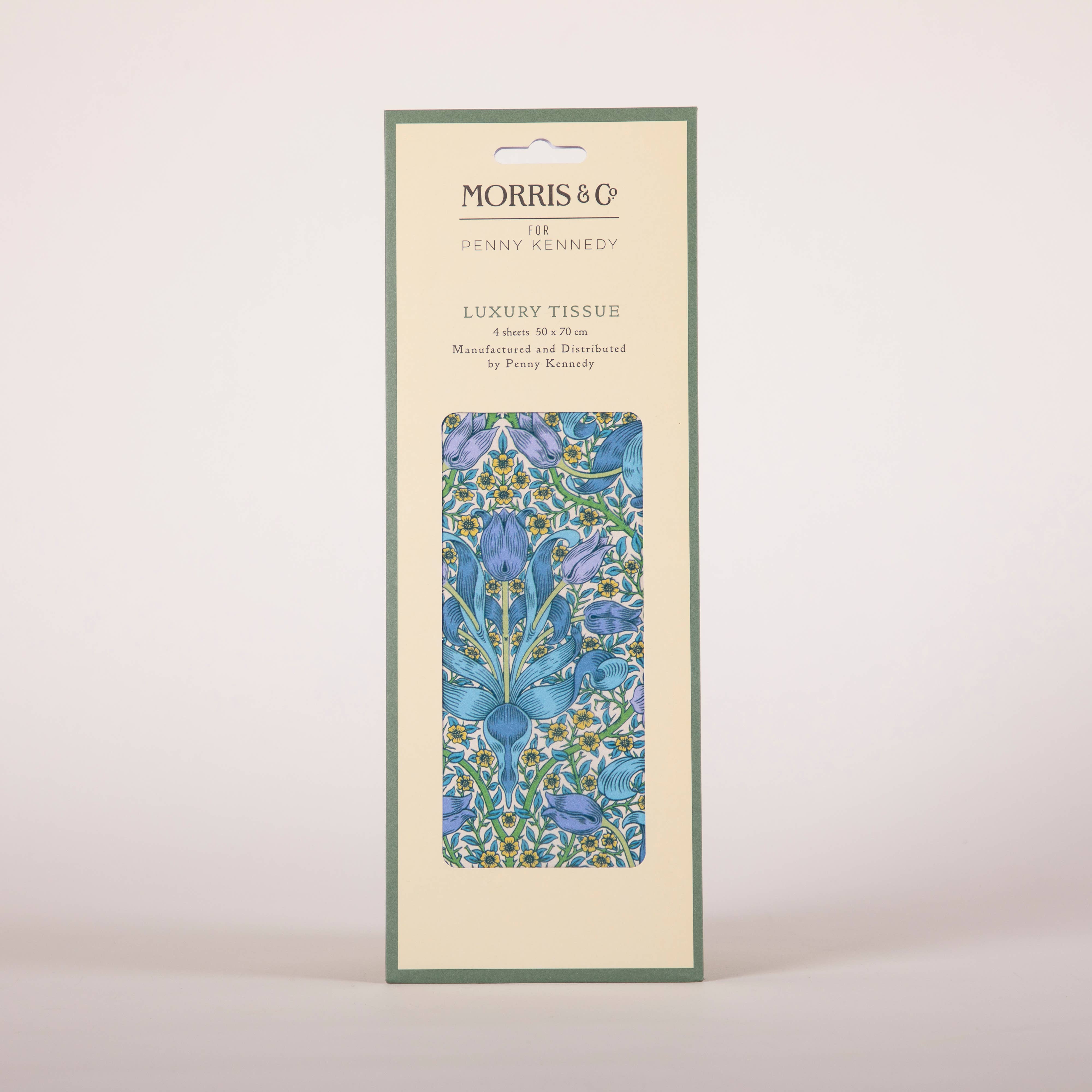 Penny Kennedy Ltd – Engroshandel Silkepapir – William Morris Forårskrat Kobolt Silkepapir