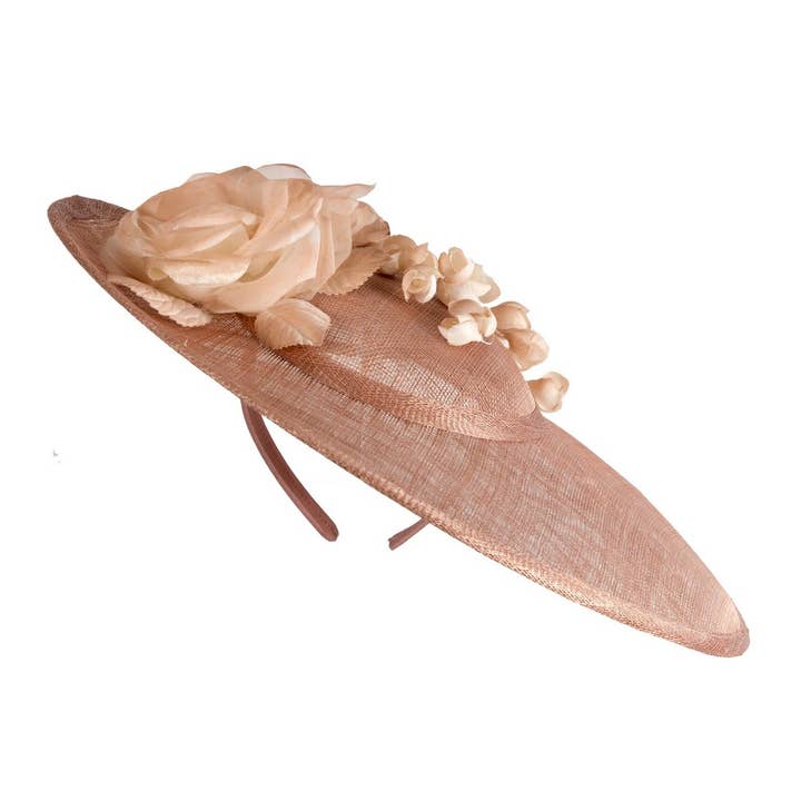 Max Alexander by Cupids Millinery Melbourne - Wholesale Fascinator hat – Women's - Large sinamay fascinator hat with flowers by Max Alexander17