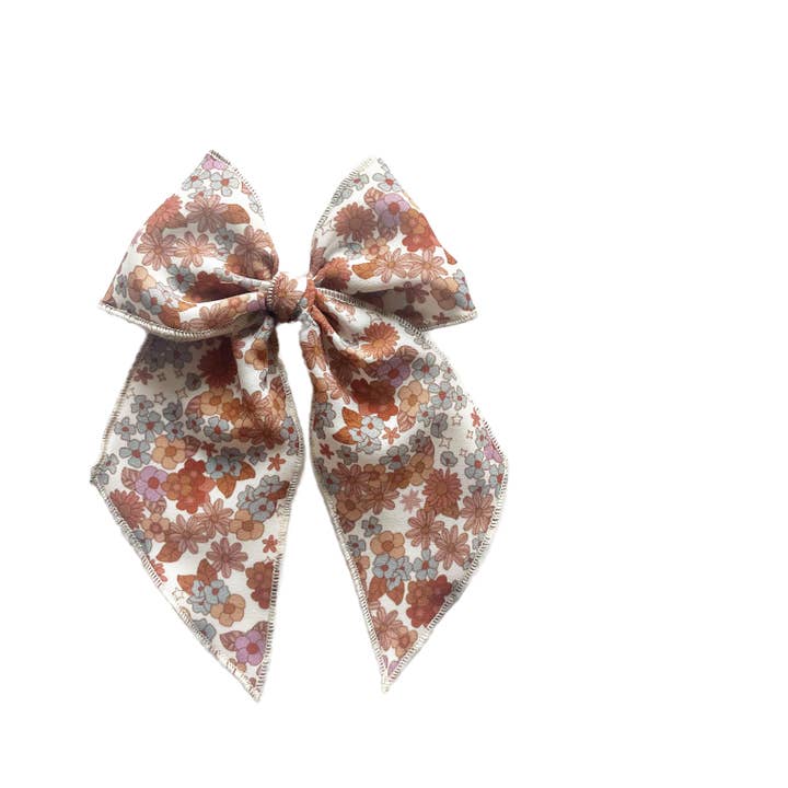 Lady Eleanor & Co - Wholesale Hair Bow - Kids - Fall Retro Floral Elle Bow2