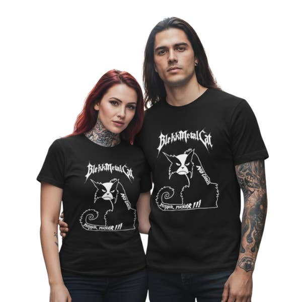 T-shirt édition COLLECTOR - Blekk Metal Cat pour la vente par Got.arts-clothingltd