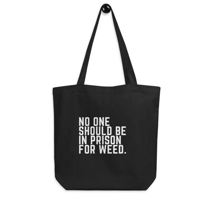 No One Should Be in Prison for Weed 6oz Tote Bag for wholesale by Remedy Rich