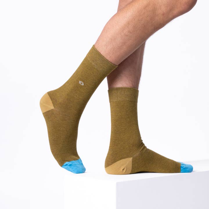 BILLYBELT - Wholesale Socks - Men's - Solid Olive Combed Cotton Socks1