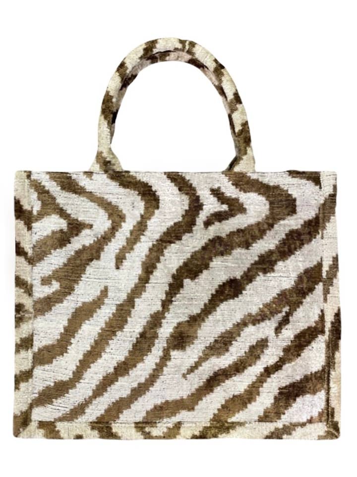 Borsa grande Ikat in velluto di seta per la vendita all'ingrosso da parte di AYCA DESIGN