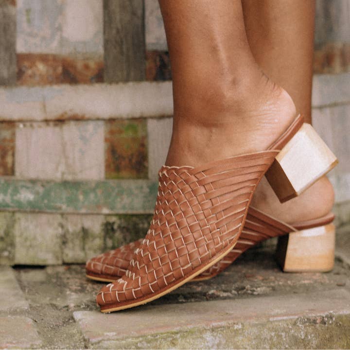 Village Thrive - Wholesale High Heels - Women's - Palma Leather Heeled Mule4