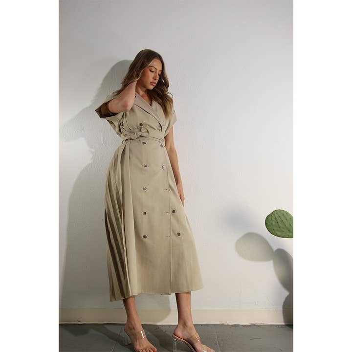 LEITE DE AVEIA CONJUNTO DE CASACO COM PREGAS NAS COSTAS E CALÇAS - Cor Leite de Aveia para venda a revendedores na Faire34