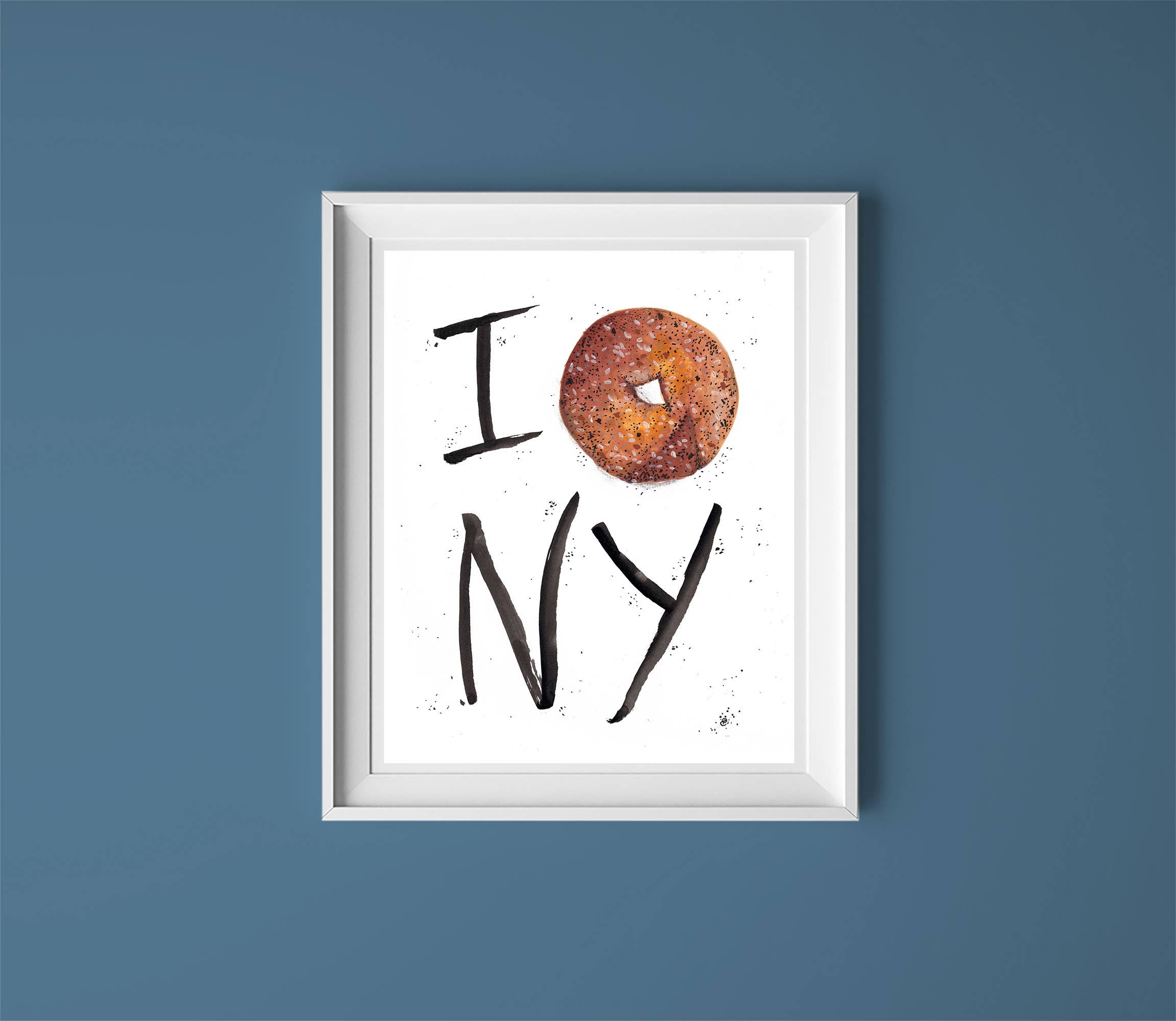 Farebella Design - Wholesale Art Print - I Bagel NY Print