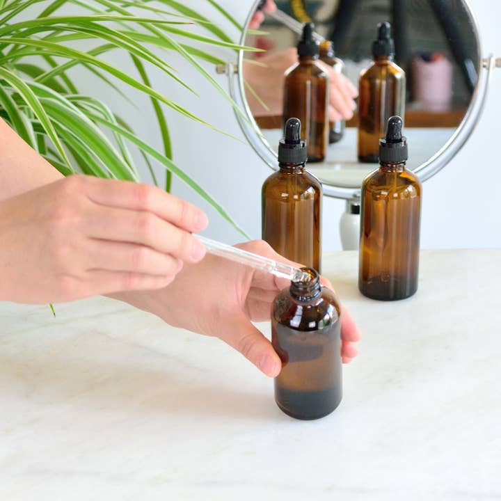 Youngever - Wholesale Essential Oil Holder - Youngever 16 Pack 4OZ Glass Dropper Bottles - Amber4