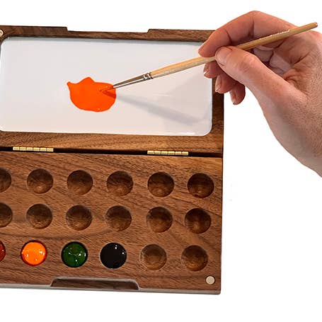 Natural Earth Paint – wholesale Palette/mixing tray – Wooden Watercolor Palette1