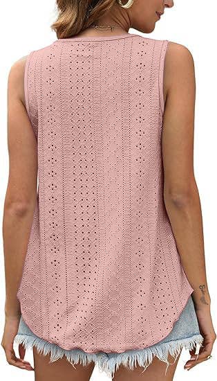 Lovesoft - Wholesale Tanktop - Dames - Dames zomerse losvallende mouwloze top met ronde hals17